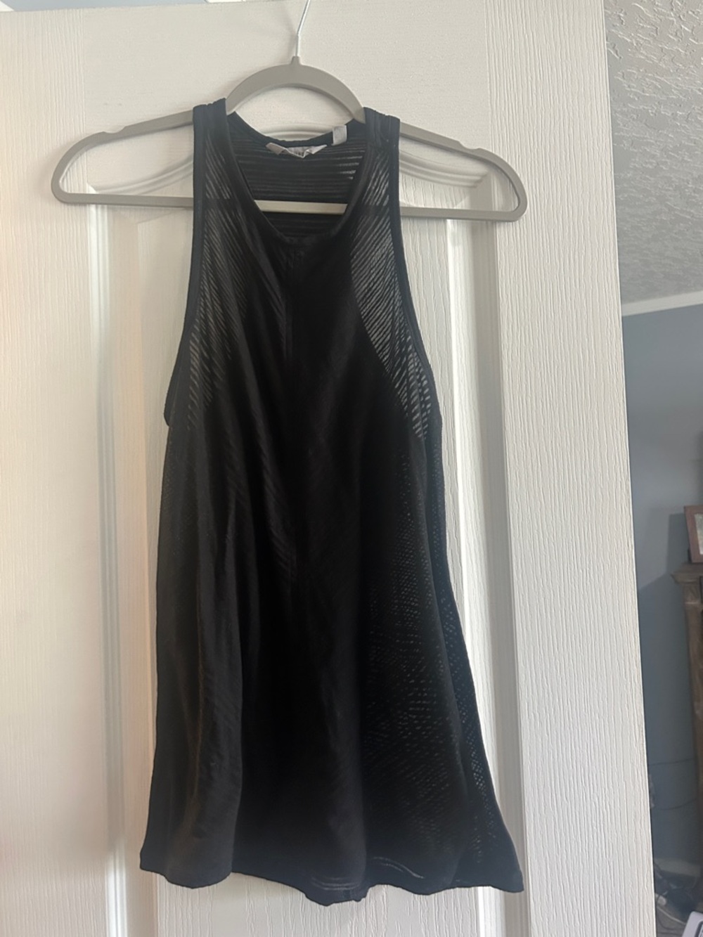 Athleta Black See Through  Racerback Tank